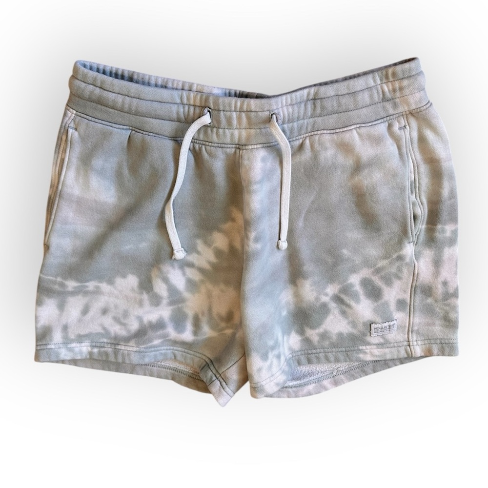 Hollister Light Sage Green Cream Purple Tie-Dye Shorts Athletic Women's Small